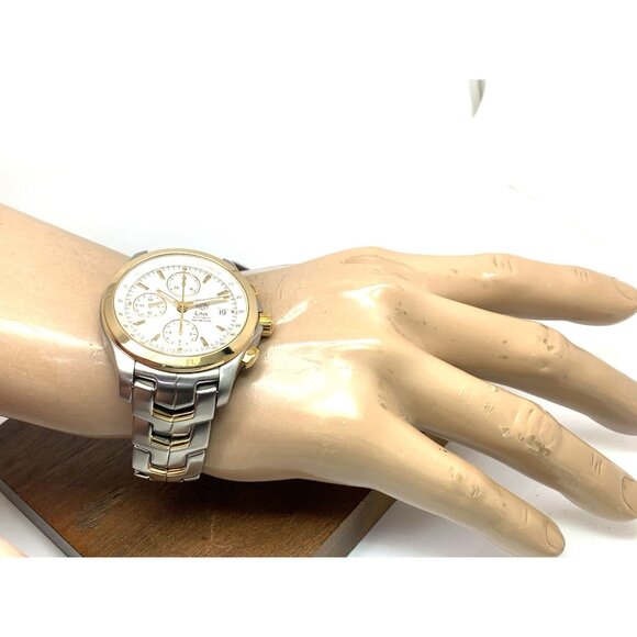 Tag Heuer Men's Watch CJF2150 Swiss Automatic Chronograph 18k Yellow Gold Steel - Picture 4 of 14